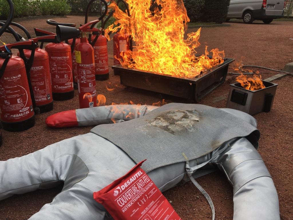 Formation incendie en unité mobile